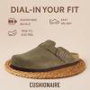 imageCUSHIONAIRE Hana  Genuine Leather Suede Classic Clog Womens Shoes  Slip On Mule Comfortable Shoes for WomenMoss