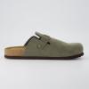 imageCUSHIONAIRE Haze Genuine Suede Leather Mens Clogs  Comfortable Slip On Potato Shoes for Men with Adjustable BuckleOlive