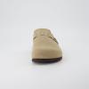imageCUSHIONAIRE Haze Genuine Suede Leather Mens Clogs  Comfortable Slip On Potato Shoes for Men with Adjustable BuckleTaupe