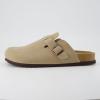 imageCUSHIONAIRE Haze Genuine Suede Leather Mens Clogs  Comfortable Slip On Potato Shoes for Men with Adjustable BuckleTaupe