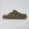 imageCUSHIONAIRE Womens Blain Genuine Suede SlipOn Clogs with  Memory Foam ampamp Chic Buckle Mule  Comfortable NonSlip Wide Widths AvailableMoss