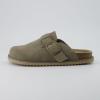 imageCUSHIONAIRE Womens Blain Genuine Suede SlipOn Clogs with  Memory Foam ampamp Chic Buckle Mule  Comfortable NonSlip Wide Widths AvailableMoss