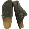 imageCUSHIONAIRE Canoe Genuine Suede Clogs for Women Footwear with Moc Toe Design  Casual Slip On Womens ShoesKhaki