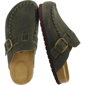 imageCUSHIONAIRE Canoe Genuine Suede Clogs for Women Footwear with Moc Toe Design  Casual Slip On Womens ShoesKhaki