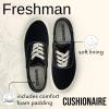 imageCUSHIONAIRE Freshman Canvas Womens Sneakers Lightweight Casual Walking Shoes for Women with Memory Foam Wide Widths AvailableBlack Canvas
