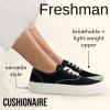 imageCUSHIONAIRE Freshman Canvas Womens Sneakers Lightweight Casual Walking Shoes for Women with Memory Foam Wide Widths AvailableBlack Canvas