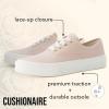 imageCUSHIONAIRE Freshman Canvas Womens Sneakers Lightweight Casual Walking Shoes for Women with Memory Foam Wide Widths AvailableBlush Smooth