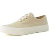 imageCUSHIONAIRE Freshman Canvas Womens Sneakers Lightweight Casual Walking Shoes for Women with Memory Foam Wide Widths AvailableKhaki Canvas