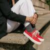 imageCUSHIONAIRE Freshman Canvas Womens Sneakers Lightweight Casual Walking Shoes for Women with Memory Foam Wide Widths AvailableRed Canvas