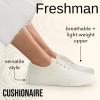 imageCUSHIONAIRE Freshman Canvas Womens Sneakers Lightweight Casual Walking Shoes for Women with Memory Foam Wide Widths AvailableWhite Canvas