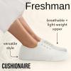 imageCUSHIONAIRE Freshman Canvas Womens Sneakers Lightweight Casual Walking Shoes for Women with Memory Foam Wide Widths AvailableWhite Smooth