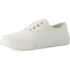 imageCUSHIONAIRE Freshman Canvas Womens Sneakers Lightweight Casual Walking Shoes for Women with Memory Foam Wide Widths AvailableWhite Smooth