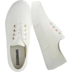 imageCUSHIONAIRE Freshman Canvas Womens Sneakers Lightweight Casual Walking Shoes for Women with Memory Foam Wide Widths AvailableWhite Smooth