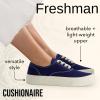 imageCUSHIONAIRE Freshman Womens Sneakers Lightweight Casual Walking Shoes for Women with Memory Foam Wide Widths AvailableBlue Canvas