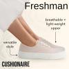 imageCUSHIONAIRE Freshman Womens Sneakers Lightweight Casual Walking Shoes for Women with Memory Foam Wide Widths AvailableBlush Smooth