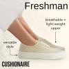 imageCUSHIONAIRE Freshman Womens Sneakers Lightweight Casual Walking Shoes for Women with Memory Foam Wide Widths AvailableKhaki Canvas