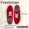 imageCUSHIONAIRE Freshman Womens Sneakers Lightweight Casual Walking Shoes for Women with Memory Foam Wide Widths AvailableRed Canvas