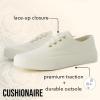 imageCUSHIONAIRE Freshman Womens Sneakers Lightweight Casual Walking Shoes for Women with Memory Foam Wide Widths AvailableWhite Canvas