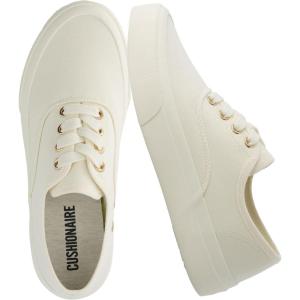 imageCUSHIONAIRE Freshman Womens Sneakers Lightweight Casual Walking Shoes for Women with Memory Foam Wide Widths AvailableWhite Canvas