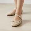 imageCUSHIONAIRE Windsor Woven Womens Flats with Adjustable Strap  Comfortable Mary Jane Ballet Flats for WomenWheat