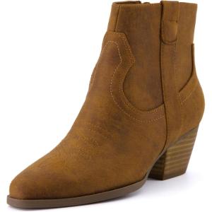 imageCUSHIONAIRE Womens Outlaw Western boot Memory Foam Wide Widths AvailableBrown