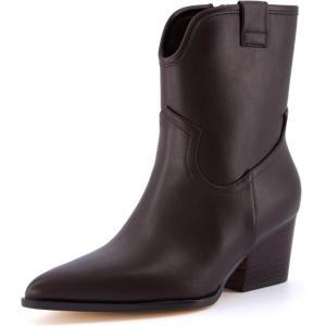 imageCUSHIONAIRE Womens Roxy Western boot Memory Foam Wide Widths AvailableChocolate