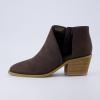 imageCUSHIONAIRE Womens Edith cut out ankle bootie Memory Foam Wide Widths AvailableBrown