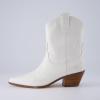 imageCUSHIONAIRE Womens Leon Western boot Memory Foam Wide Widths AvailableWhite