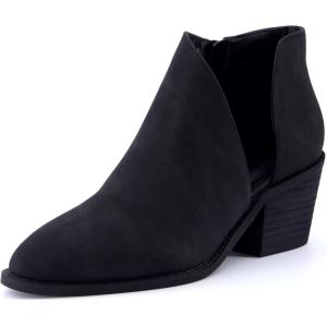 imageCUSHIONAIRE Womens Edith cut out ankle bootie Memory Foam Wide Widths AvailableBlack