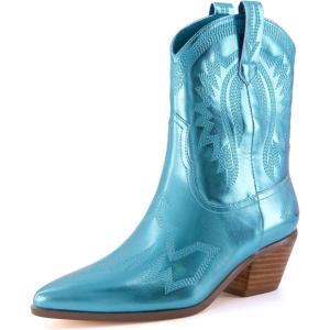 imageCUSHIONAIRE Womens Leon Western boot Memory Foam Wide Widths AvailableBlue