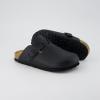 imageCUSHIONAIRE Kids Hana Cork footbed clog with Genuine Leather upper Faux Fur lining and ComfortBlack