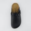 imageCUSHIONAIRE Kids Hana Cork footbed clog with Genuine Leather upper Faux Fur lining and ComfortBlack