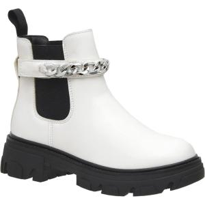 imageCUSHIONAIRE Womens Clover slip on chelsea boot with Detachable Chain Memory FoamWhite