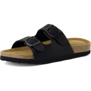 imageCUSHIONAIRE Kids Lane JR Cork footbed Sandal with ComfortBlack