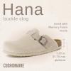 imageCUSHIONAIRE Hana Womens Clogs  Comfortable Vegan Suede Clogs for Women  Slip On Potato Shoes with Cork Footbed ampamp Arch Support  Memory Foam Wide Widths AvailableBeige