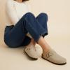 imageCUSHIONAIRE Hana Womens Clogs  Comfortable Vegan Suede Clogs for Women  Slip On Potato Shoes with Cork Footbed ampamp Arch Support  Memory Foam Wide Widths AvailableStone