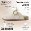 imageCUSHIONAIRE Dumbo SlipOn Clogs for Women with Textured Knit Upper Adjustable Buckle and Cushioned Footbed  Stylish and Comfortable Womens ShoesIvory