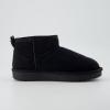 imageCUSHIONAIRE Hip 2 Genuine Suede Ankle Boots for Women Cozy Faux Shearling Lining Pull On Winter Womens BootsBlack