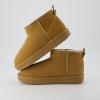 imageCUSHIONAIRE Hip 2 Genuine Suede Ankle Boots for Women Cozy Faux Shearling Lining Pull On Winter Womens BootsChestnut