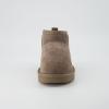 imageCUSHIONAIRE Hip 2 Genuine Suede Ankle Boots for Women Cozy Faux Shearling Lining Pull On Winter Womens BootsTaupe