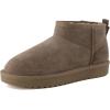 imageCUSHIONAIRE Hip 2 Genuine Suede Ankle Boots for Women Cozy Faux Shearling Lining Pull On Winter Womens BootsTaupe