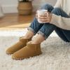 imageCUSHIONAIRE Hip3 Genuine Suede Leather Ankle Boots for Women  Pull On Cozy Faux Fur Boots Womens Shoes with Comfortable Memory FoamChestnut Genuine Suede