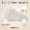 imageCUSHIONAIRE Hip3 Genuine Suede Leather Ankle Boots for Women  Pull On Cozy Faux Fur Boots Womens Shoes with Comfortable Memory FoamOffwhite Genuine Suede