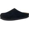 imageCUSHIONAIRE Lute Genuine Suede Leather Clogs for Women Indoor and Outdoor  Comfortable Slip On Womens Clogs with Cushioned FootbedBlack