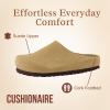 imageCUSHIONAIRE Lute Genuine Suede Leather Clogs for Women Indoor and Outdoor  Comfortable Slip On Womens Clogs with Cushioned FootbedSand