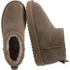 imageCUSHIONAIRE Hip 2 Genuine Suede Ankle Boots for Women Cozy Faux Shearling Lining Pull On Winter Womens BootsTaupe