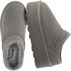 imageCUSHIONAIRE Huggy2 Platform Slippers for Women Cozy Genuine Suede SlipOn Ankle Boots for Indoor Outdoor Wear Womens SlippersGrey