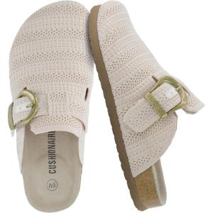 imageCUSHIONAIRE Dumbo SlipOn Clogs for Women with Textured Knit Upper Adjustable Buckle and Cushioned Footbed  Stylish and Comfortable Womens ShoesIvory