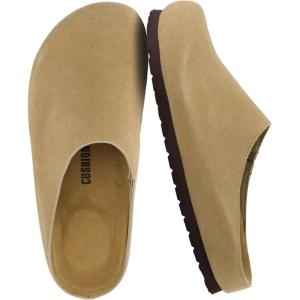 imageCUSHIONAIRE Lute Genuine Suede Leather Clogs for Women Indoor and Outdoor  Comfortable Slip On Womens Clogs with Cushioned FootbedSand