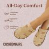 imageCUSHIONAIRE Benson Fisherman Sandals for Women  Suede Slip On Closed Toe Womens Clogs with Memory Foam Cork Footbed and Arch SupportBiscuit Suede